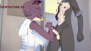 Beastars Furry Yiff Hentai – Legosi x Juno Jerk off&comma; Boobjob and Anal with cum in her Tits and Ass