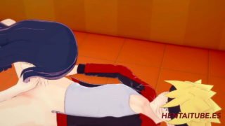 Boruto Naruto Hentai – Threesome Hinata is Fucked by Naruto while sucks Boruto&apos;s Dicks and They cums in her mouth and pussy