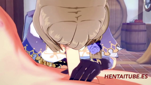 Genshin Impact Hentai – Lisa Having sex with a blonde boy and he cums in her mouth tits and pussy 1&sol;3