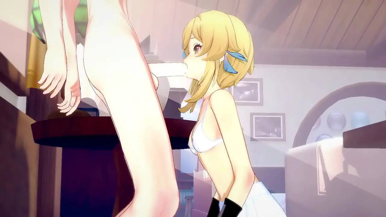 Lumine Suck and is fucked by Razon Hentai Anime Genshin Impact